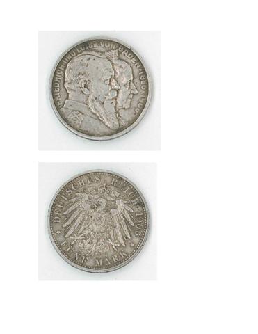 1906-Funf-Mark:-Freidrich-Und-Luise-Von-Baden---1856-1906